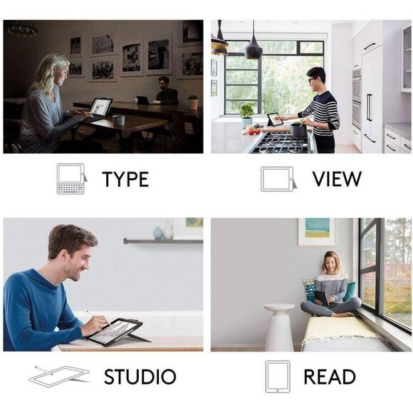 Logitech Slim Combo Case with Backlit Keyboard –iPad 5th & 6th Gen (Black) - Picture 5 of 6